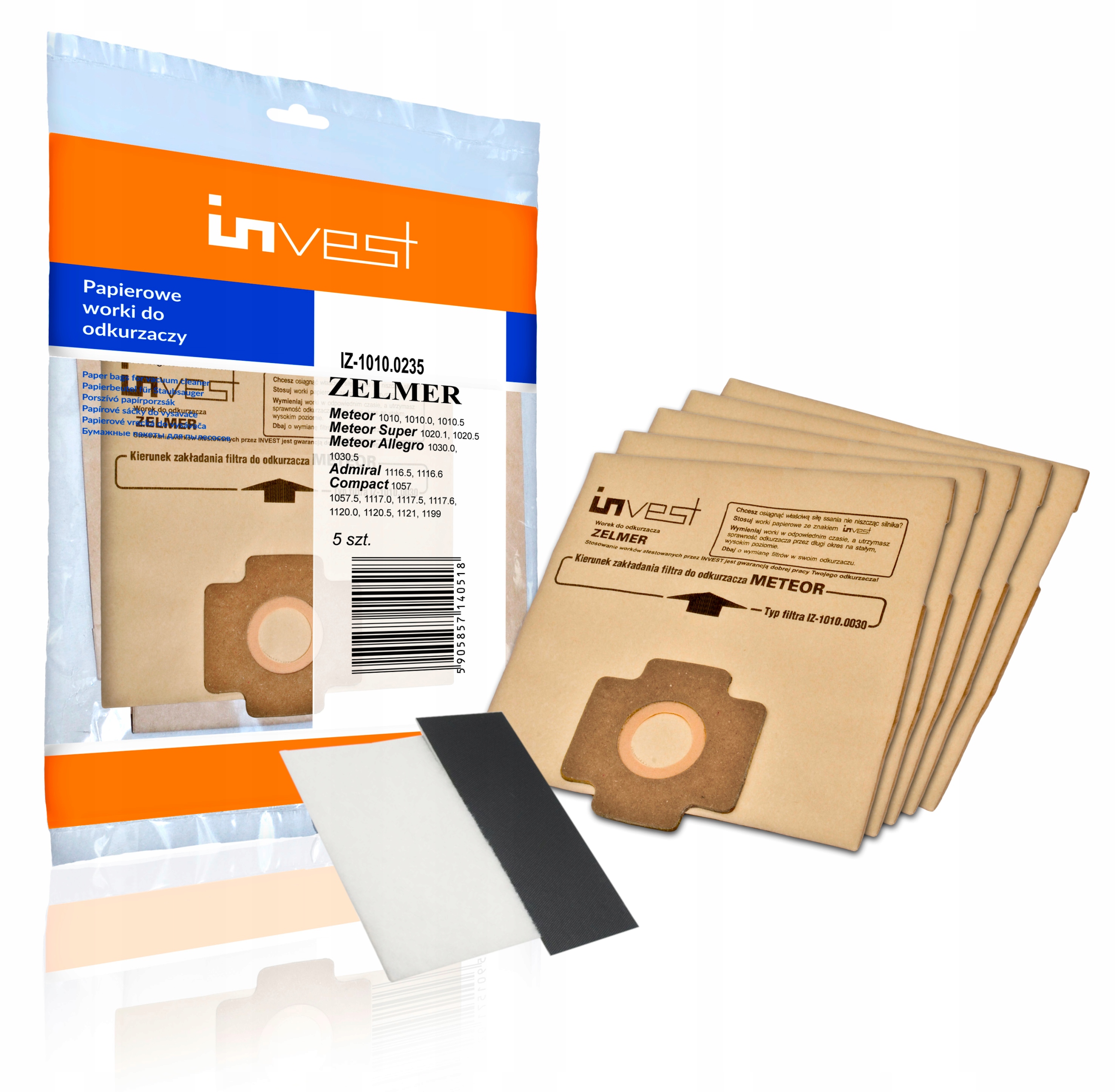 

Worki Papierowe Filtry Zelmer 1010 Meteor Admiral