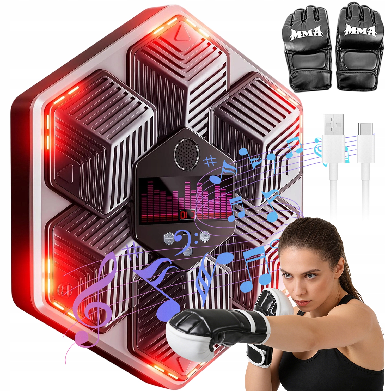 Music Boxing Machine Z Bluetooth Profesjonalna Do Garażu I Sypialni