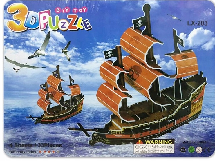 Puzzle 3D Okręt Piracki Marka Pozostałe