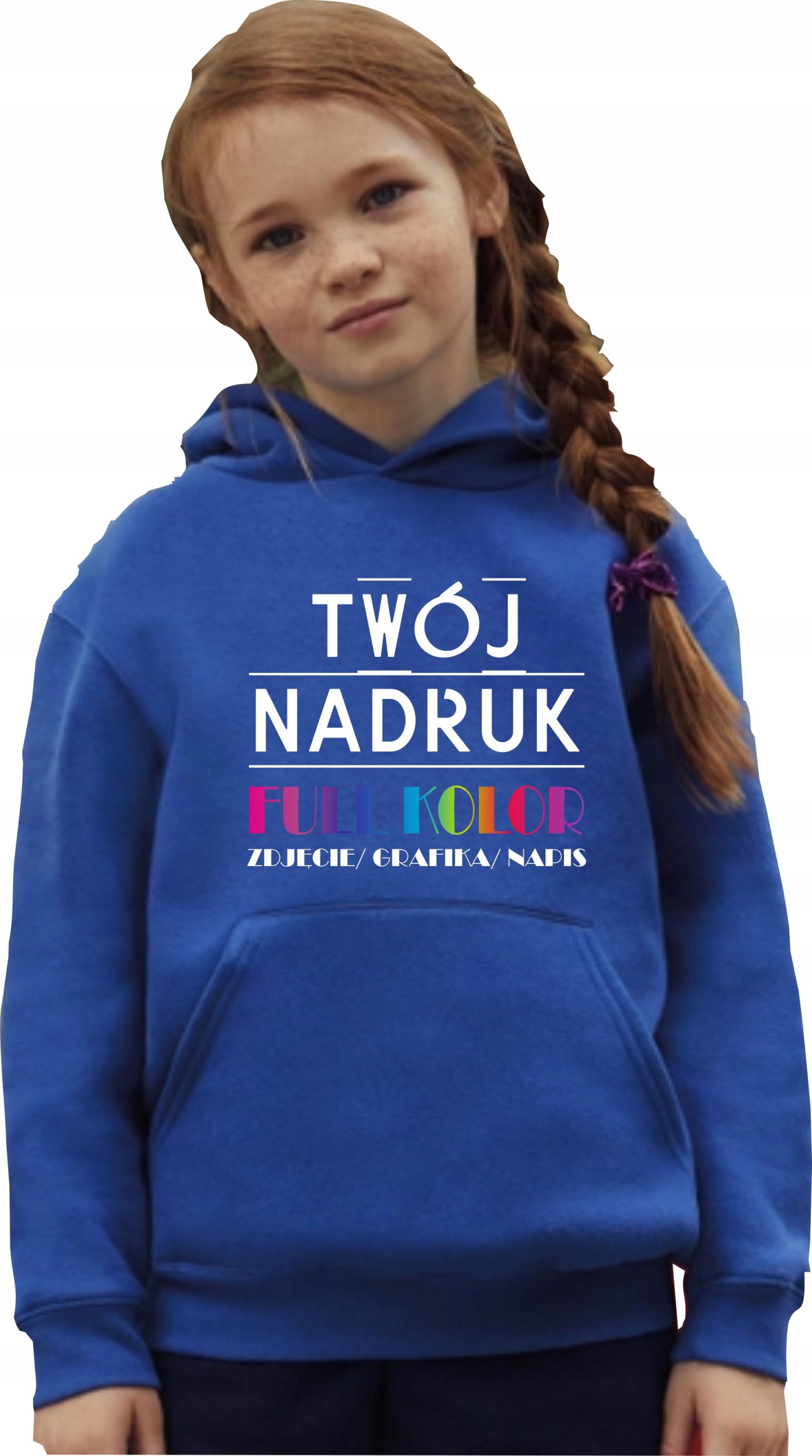

Bluza kangurek mięciutka Z Własnym Nadrukiem 152