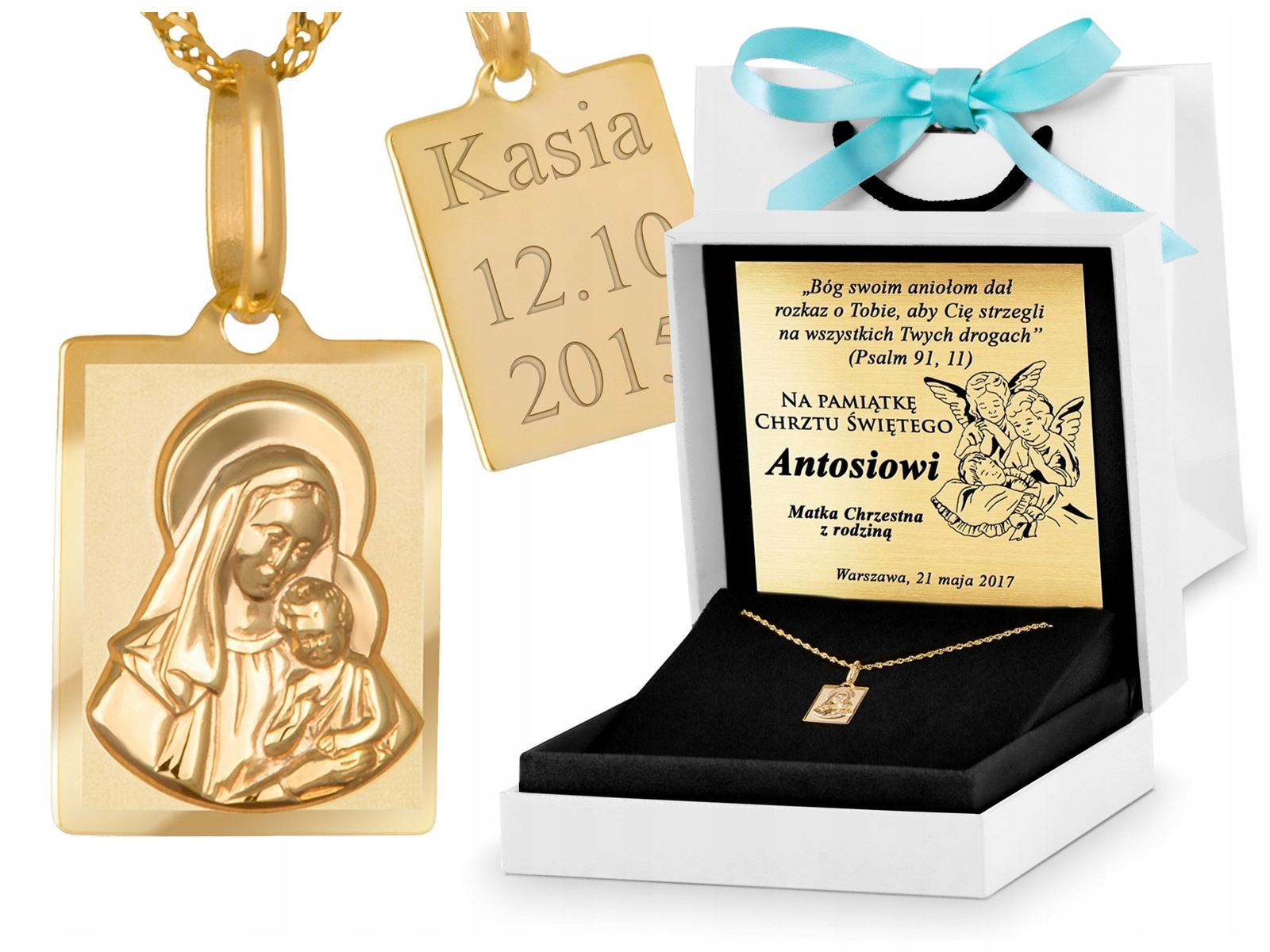 

Złoty Medalik 585 Matka Boska Łańcuszek Prezent