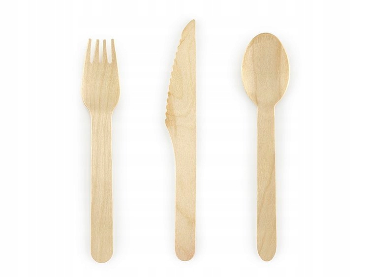 

Sztućce Drewniane Jednorazowe Woodland 16cm 18SZT.