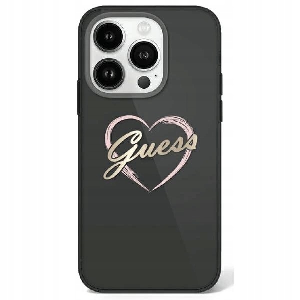 Guess GUHCP16XHCHGSPK iPhone 16 Pro Max 6.9 černý/černý hardcase IML Heart