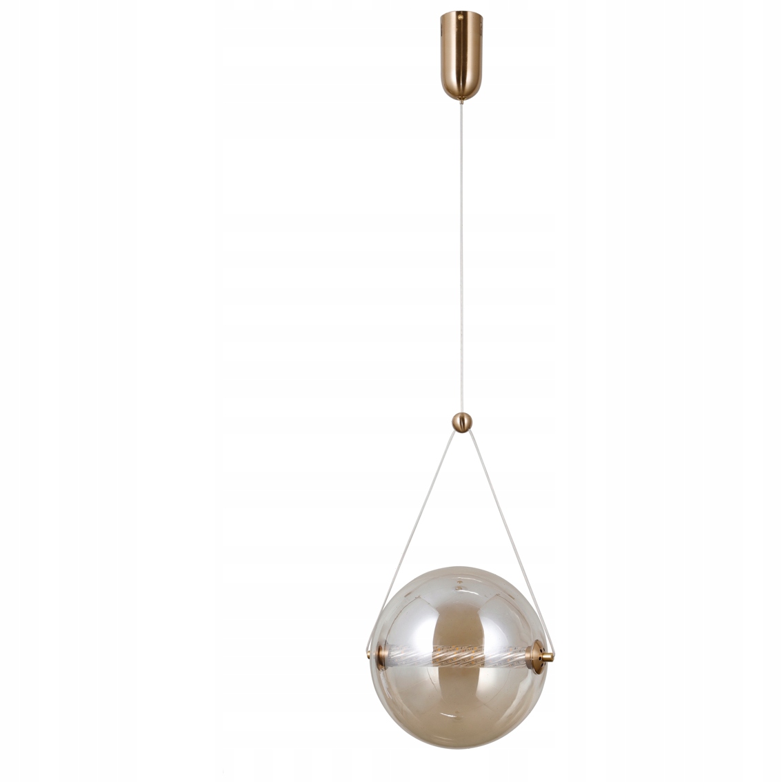 Lampa wisząca Led złoty bursztynowa kula D25 3000K Rastia Italux