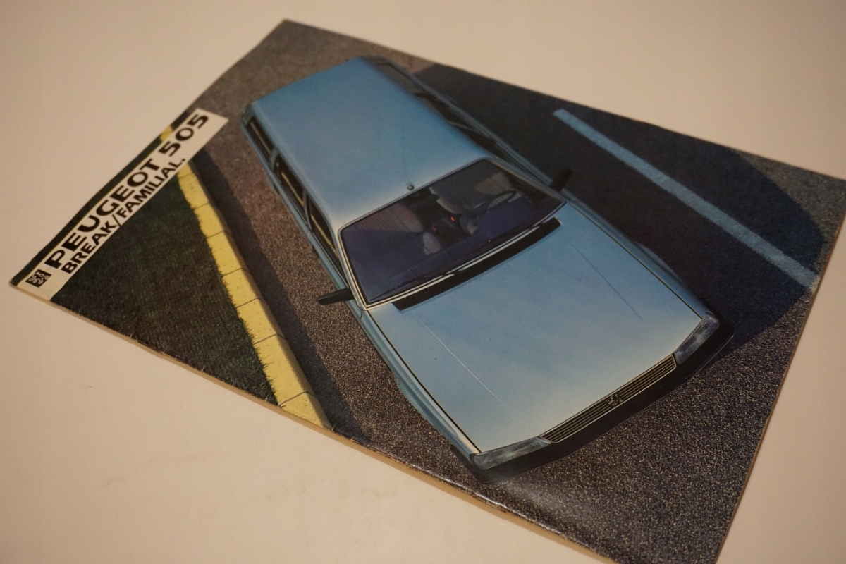 PROSPEKT FOLDER PEUGEOT 505 BREAK FAMILIAL Brand Peugeot