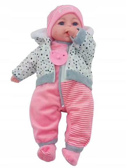 

Lalka Bobas 45cm Mówi I Śpiewa, Smoczek