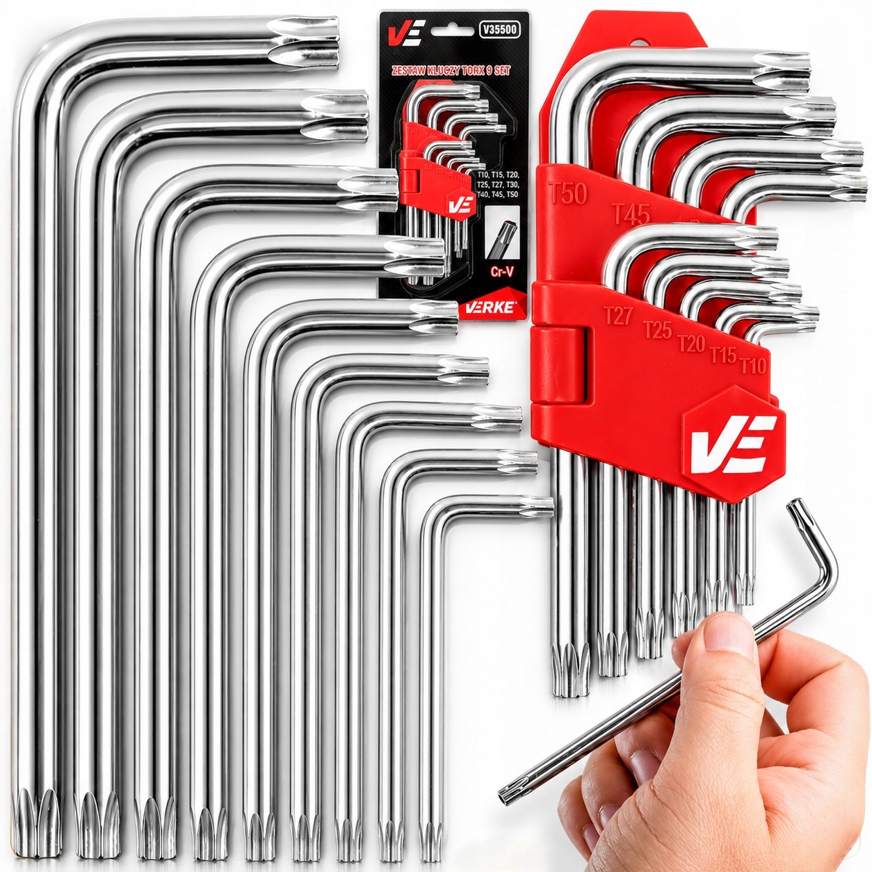 Klucze Imbusowe Zestaw Kluczy Imbusowych Imbusy T10-50 Torx Torxy Torksy 9e