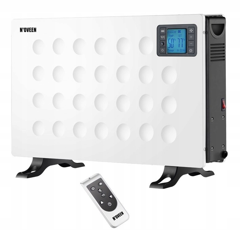 Konvektorový ohrievač Noveen CH8000 LCD Smart White elektrický s diaľkovým ovládaním