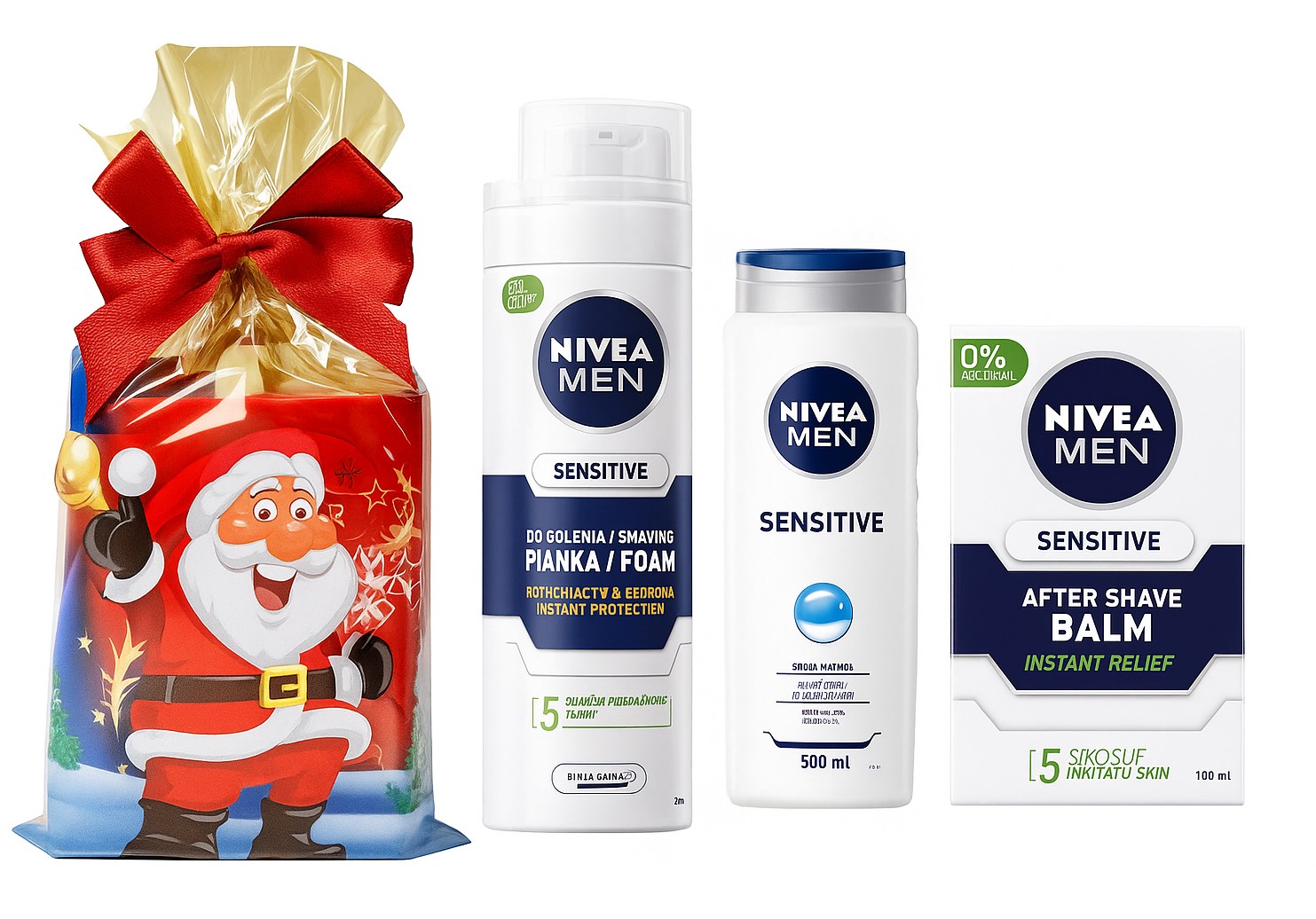 Dárková sada kosmetiky Nivea balzám po holení, pěna a gel Pro Něj