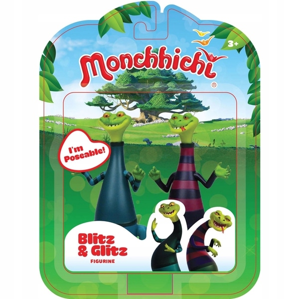 

Monchhichi Blitz i Glitz figurki 2-pak jaszczurka
