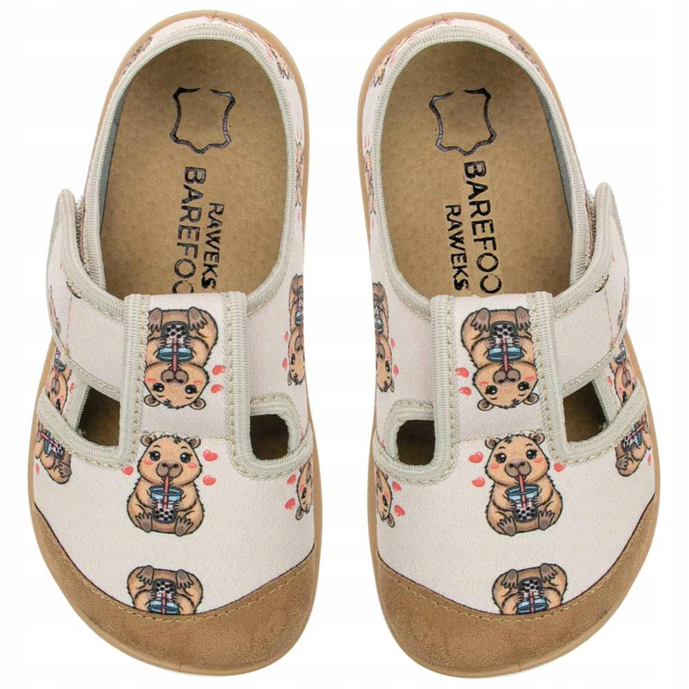 kapcie Barefoot do przedszkola, pantofle dziecięce Kapibara r. 28 Raweks
