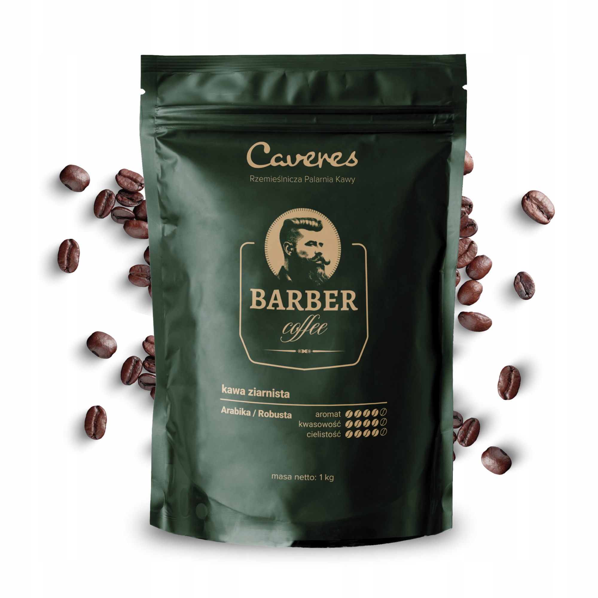 Levně Káva zrnková Caveres Barber Coffee 1 kg 1000 g