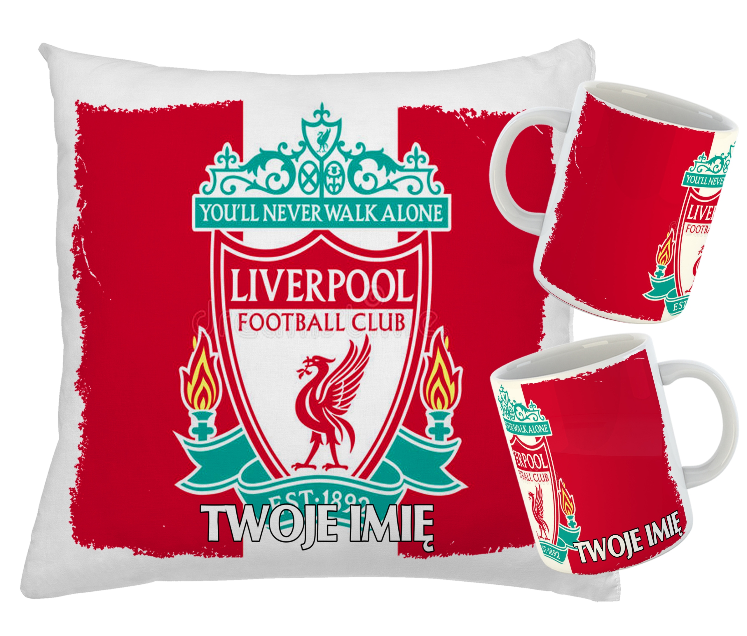 

zestaw Kubek Poduszka dla kibica Liverpool
