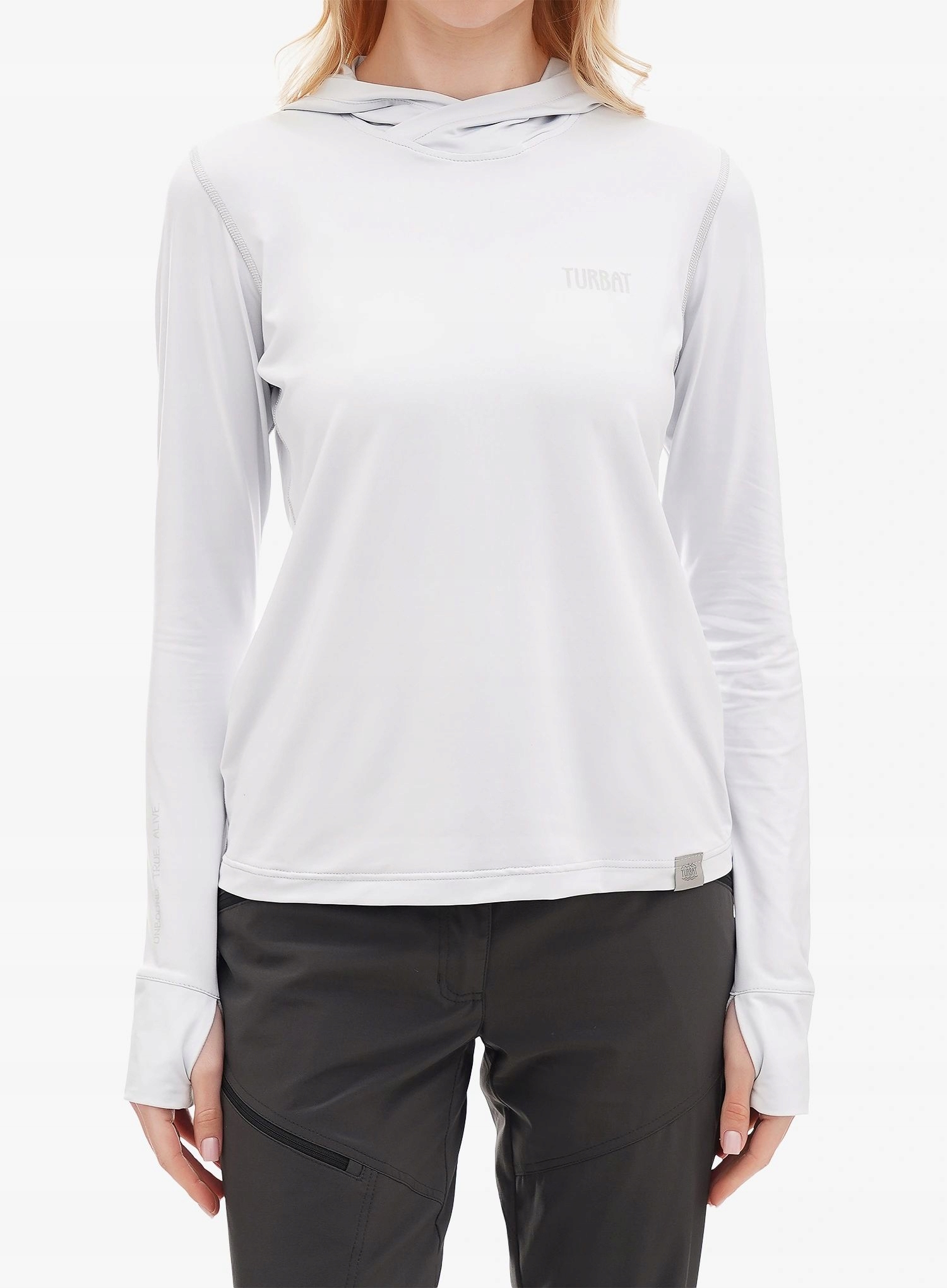 Bluza termoaktywna damska Turbat Hike Lite Ls Hood Thermo T-Shirt gray S
