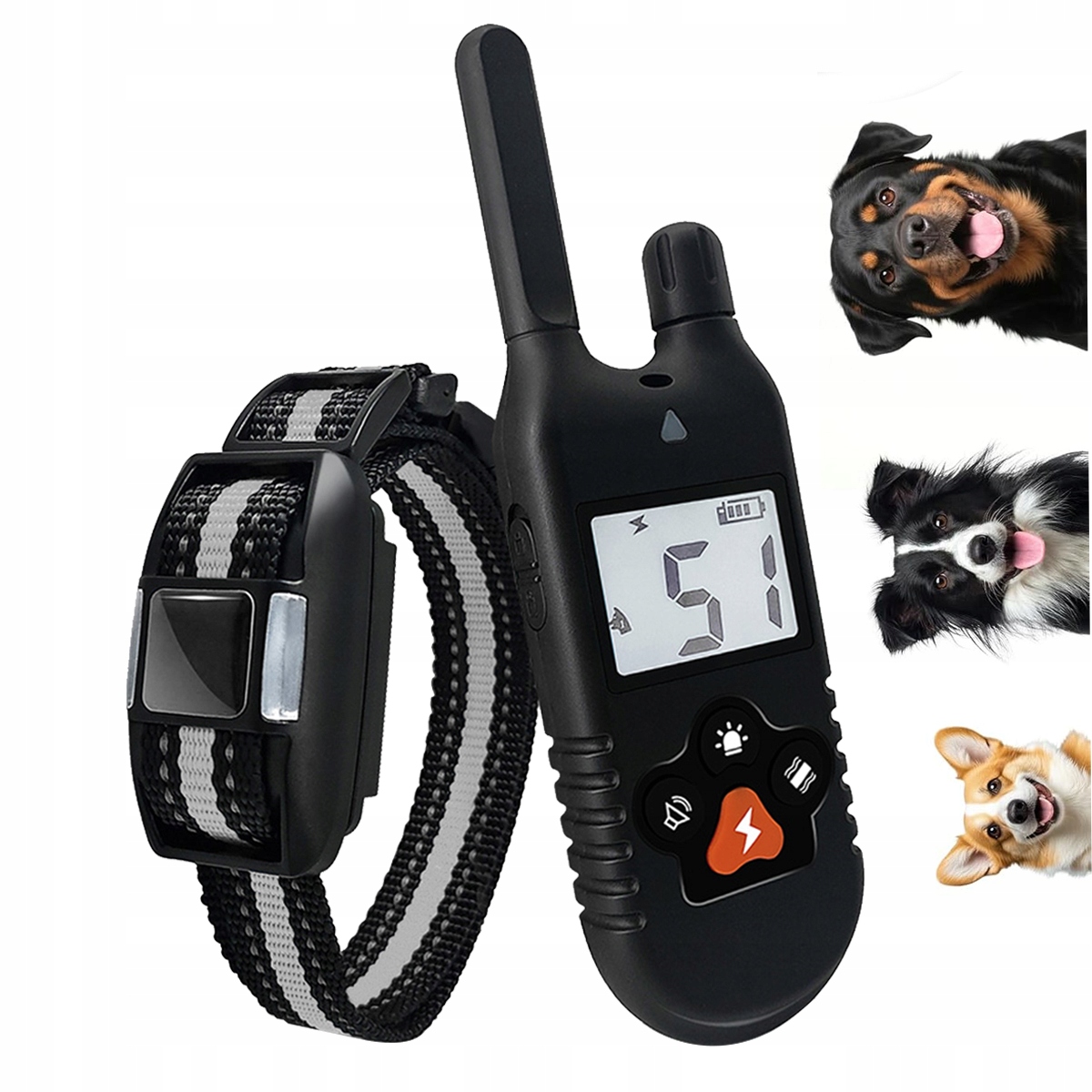 Levně Elektrický Výcvikový Obojek Pro Psa, Voděodolný, 1000 M, Dálkové Ovládání, Trenér Psů