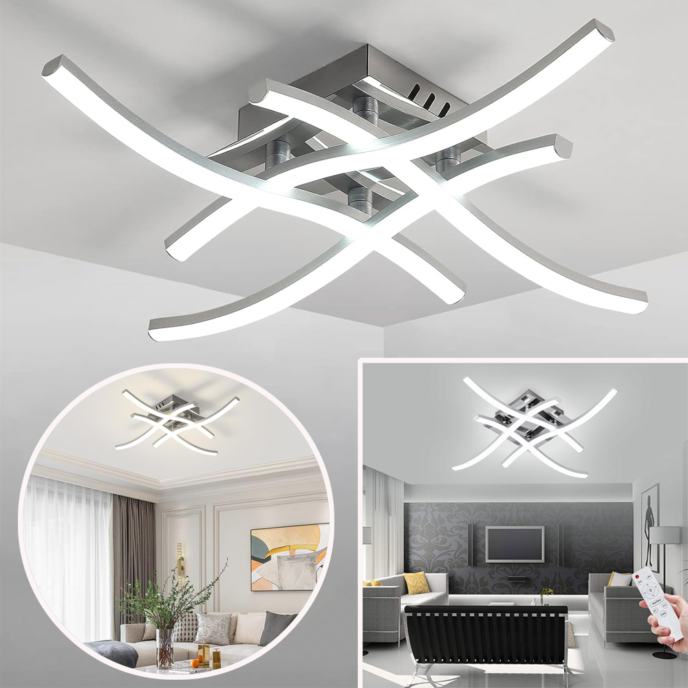 Inteligentna Lampa Sufitowa Led, Ściemnialna Lampa Sufitowa Z Pilotem, 48 W