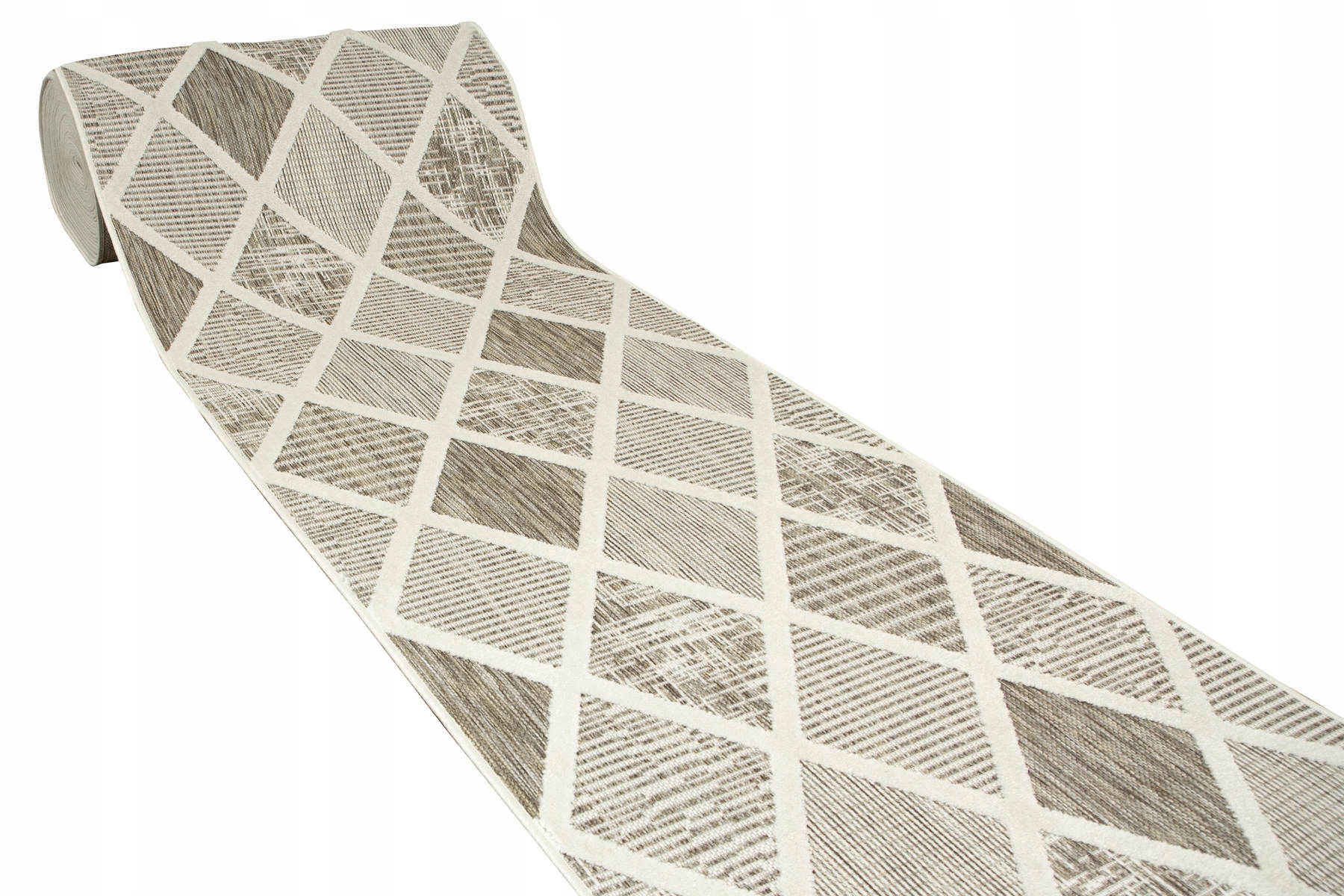 

szer. 100 cm Chodnik W Romby Aztecki Sznurkowy Beż