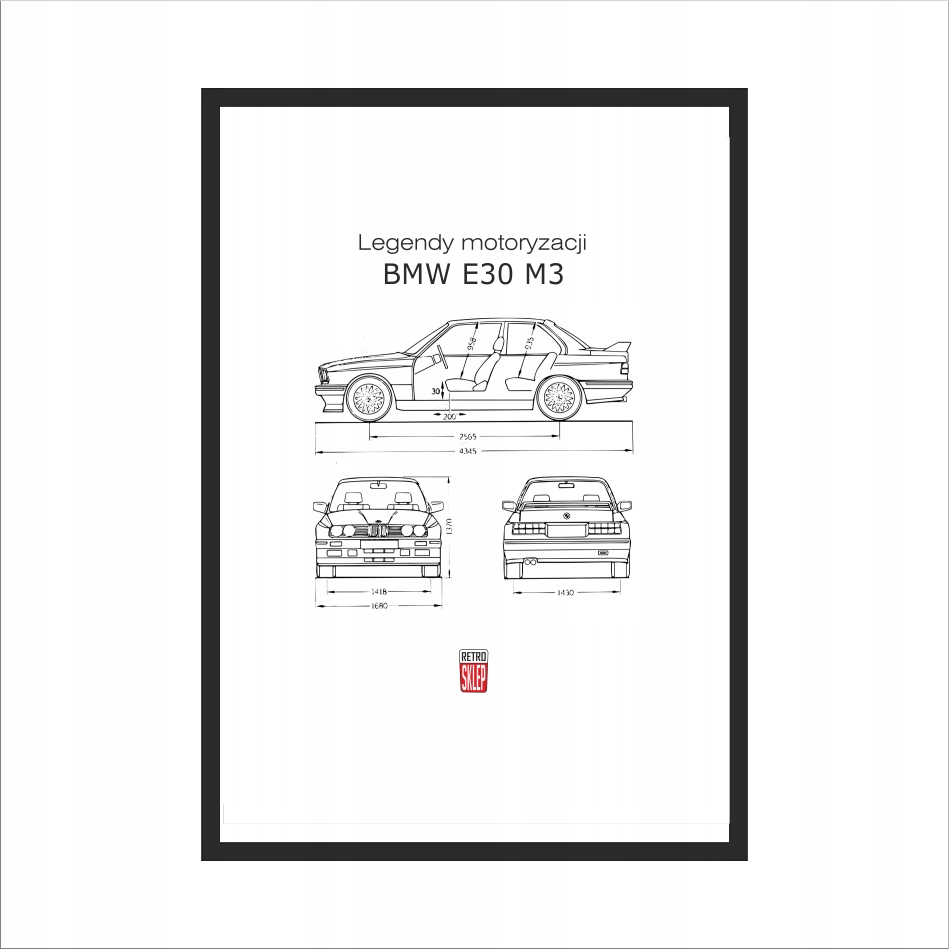 

Obraz na ścianę Legendy Motoryzacji Bmw E30 ramka