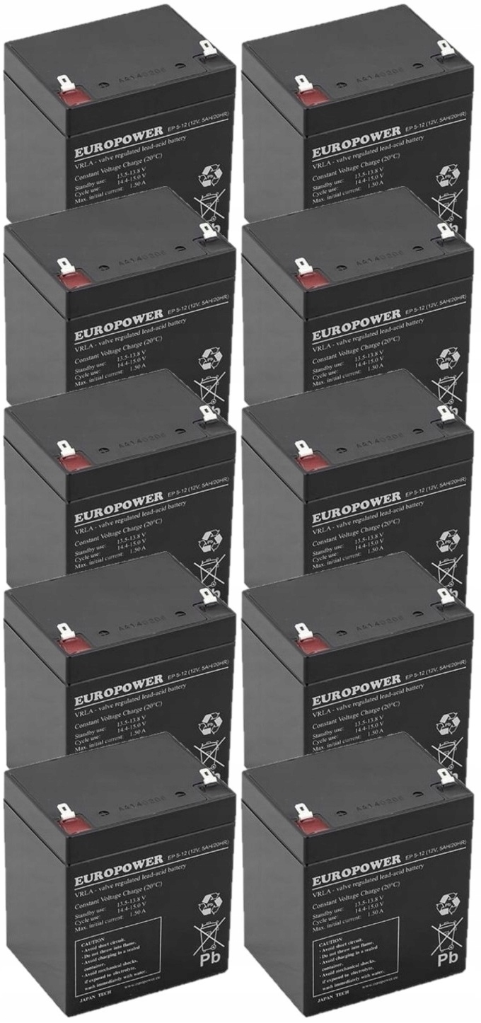 TBC1 BATERIE ZESTAW AKUMULATORÓW DO UPS APC EATON POWERWALKER 10x EP 5-12