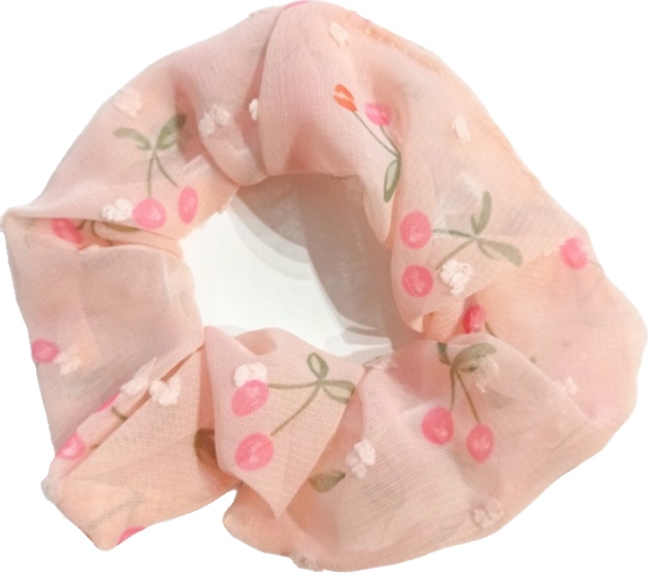 GUMKA DO WŁOSÓW|SCRUNCHIES WISIENKI|BRZOSKWINIOWY