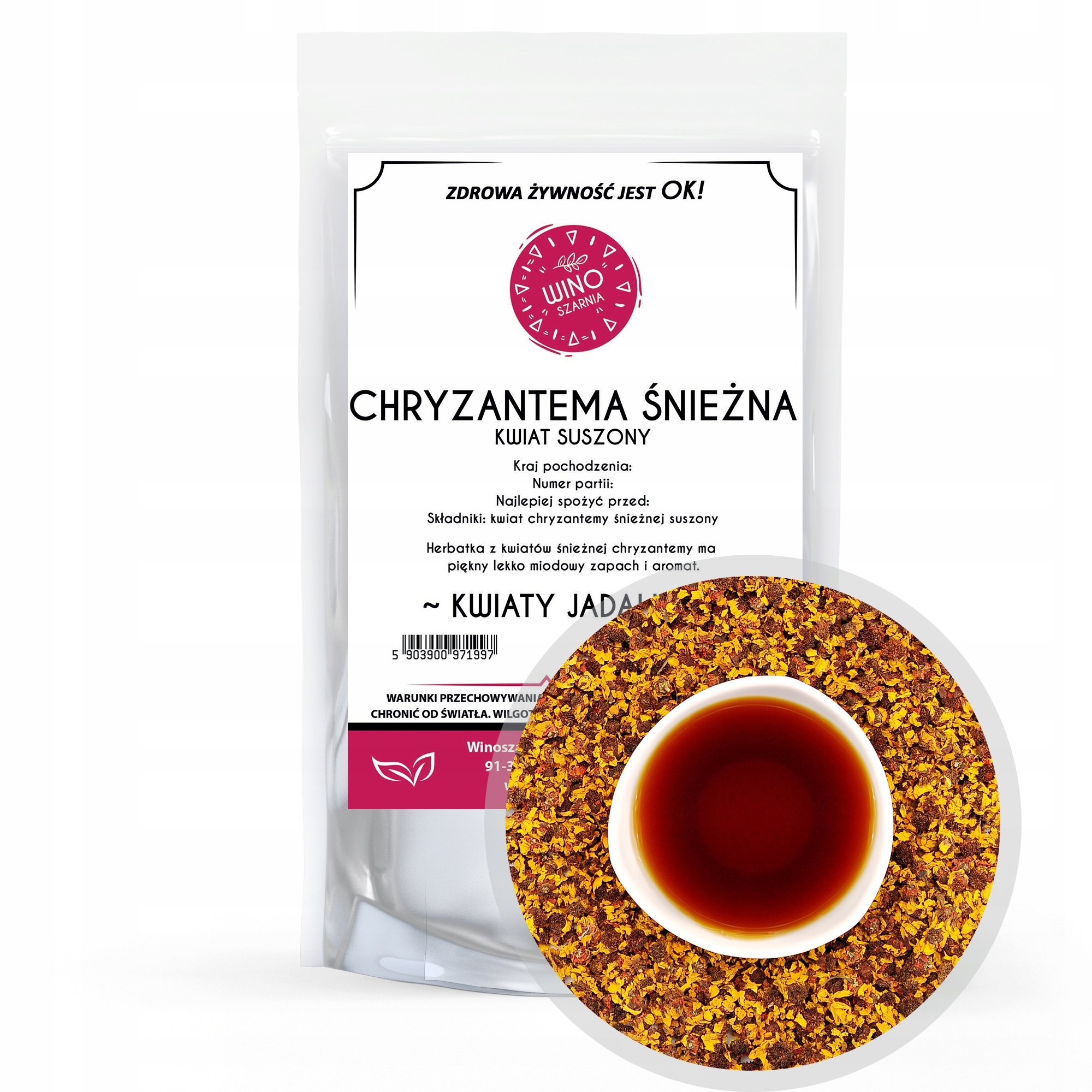 Kwiat Chryzantemy Śnieżnej 500g Kwiaty Jadalne