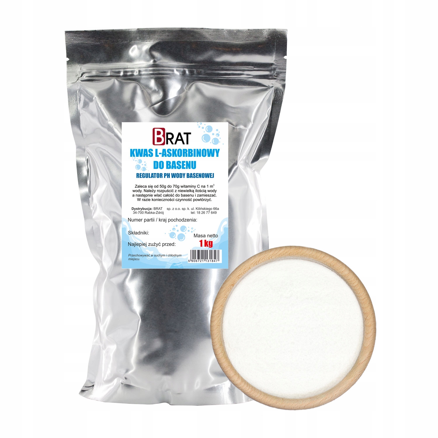 

Kwas L-Askorbinowy 100% Witamina C 1kg Do basenu