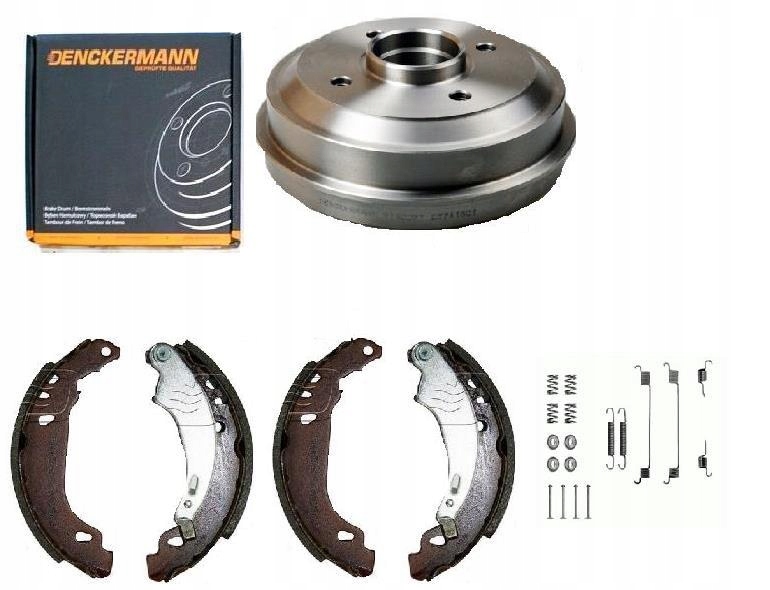 Bubny Čelisti Pružiny Peugeot 206 Sada. Bez Abs