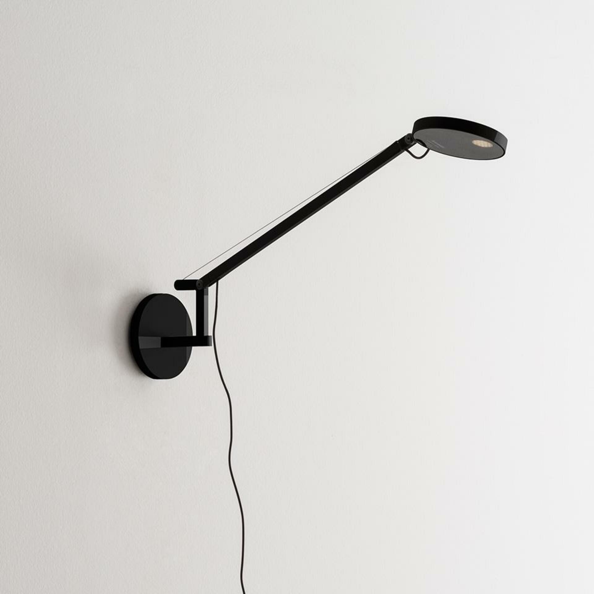 Artemide Demetra Micro nástenné Led svietidlo, 3000K, čierna