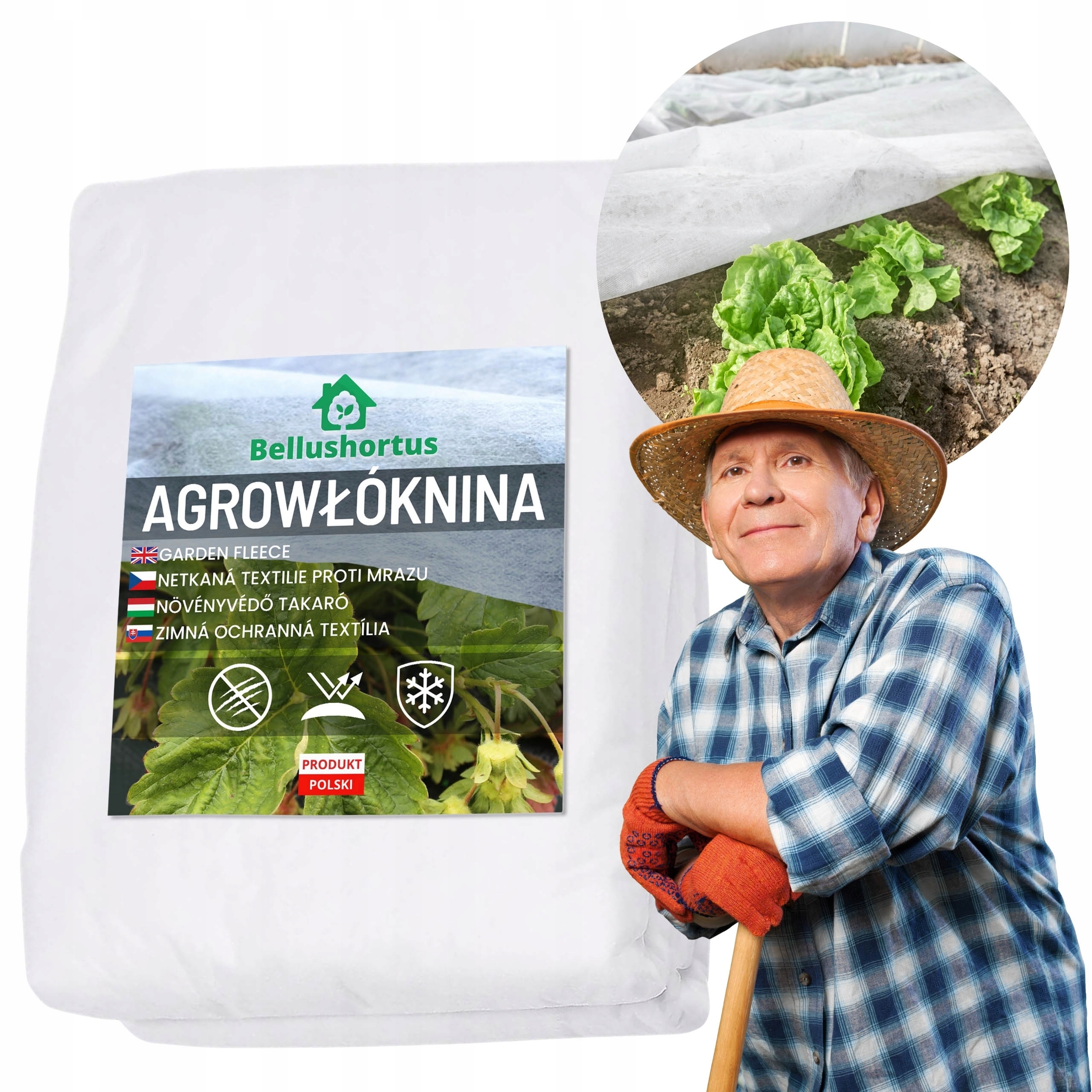 Silná Agrotextilie Bílá s Uv Krycí Zimní Jarní 3,2 x 50 m 25 g/m2