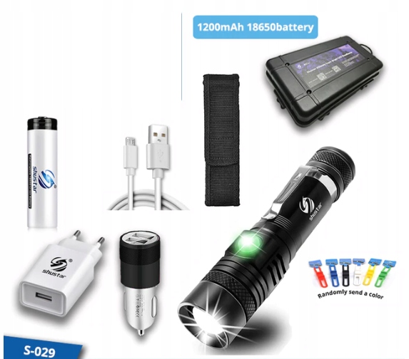 MOCNA LATARKA TAKTYCZNA LED CREE WODOODPORNA ZOOM