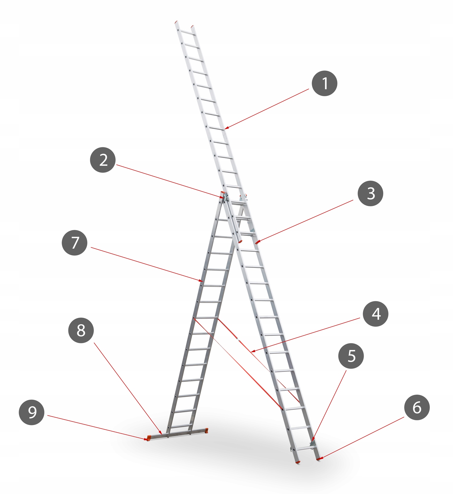 MOCNA DRABINA ALUMINIOWA 3x12 UNIWERSALNA HIGHER Marka Higher