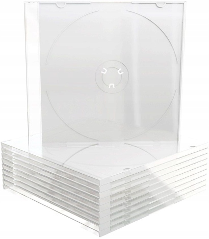 

Pudełko slim na płyty CD/DVD Omega plastikowe 10sz