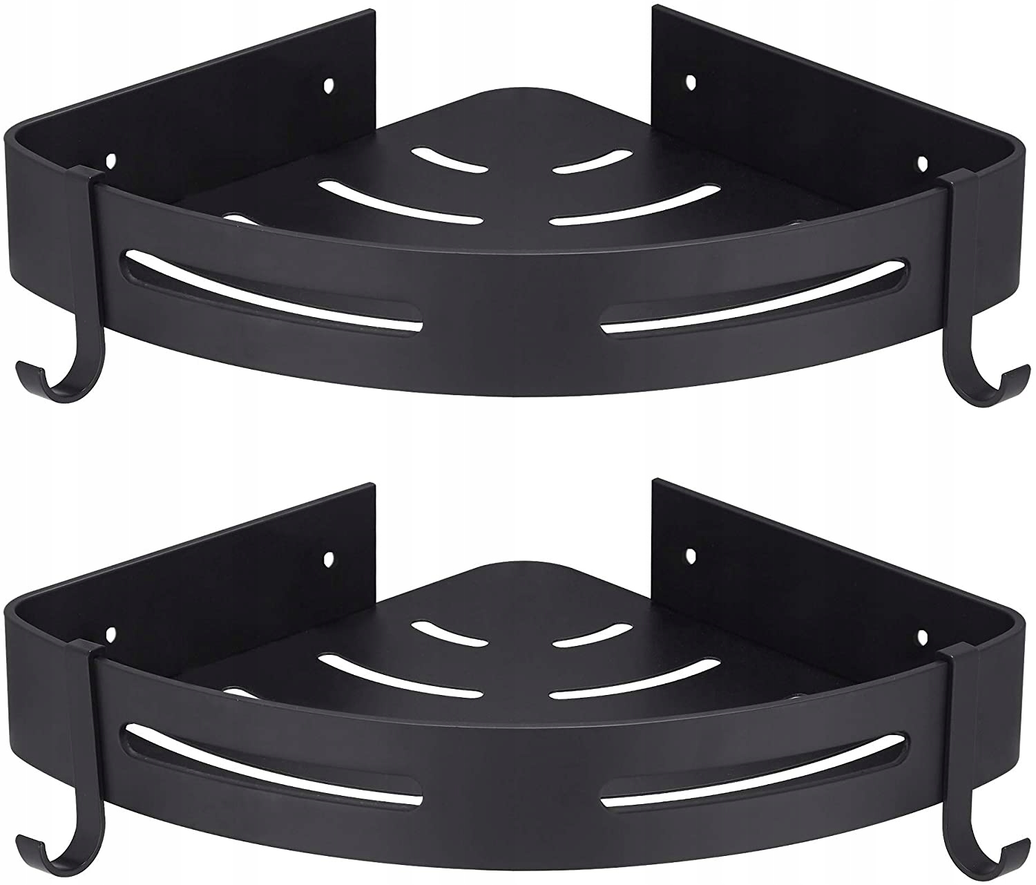 

2xłazienkowa półka narożna czarna Bez dziurkowania