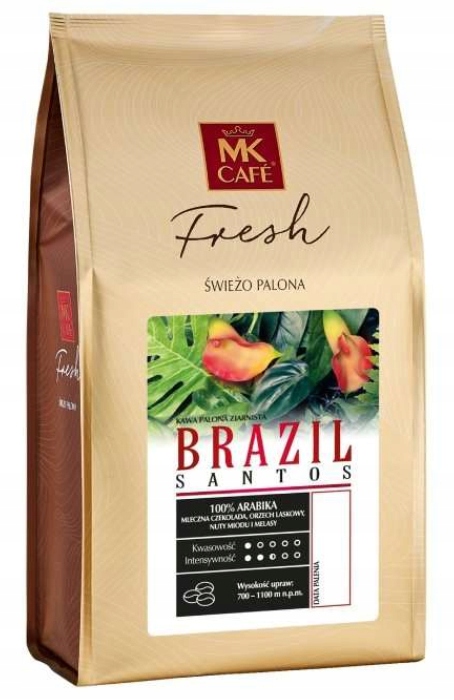 Kawa ziarnista Mk Cafe Fresh Brazil Santos 1kg