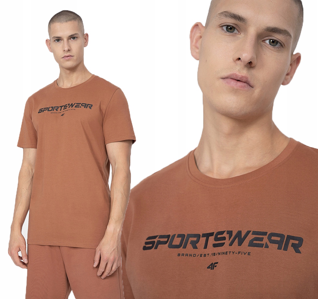 4F KOSZULKA MĘSKA BAWEŁNIANA T-SHIRT SPORTOWY