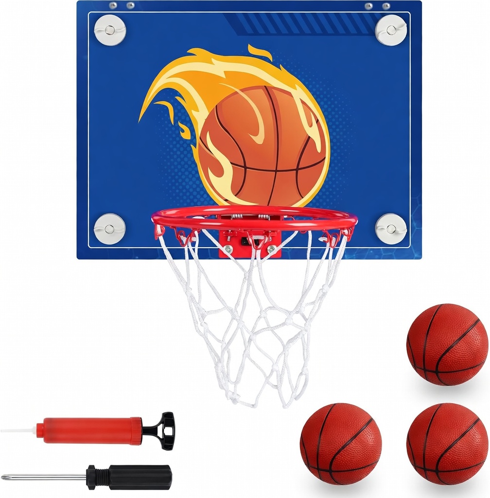 Mini kosz do koszykówki do pokoju 3 piłki pompka