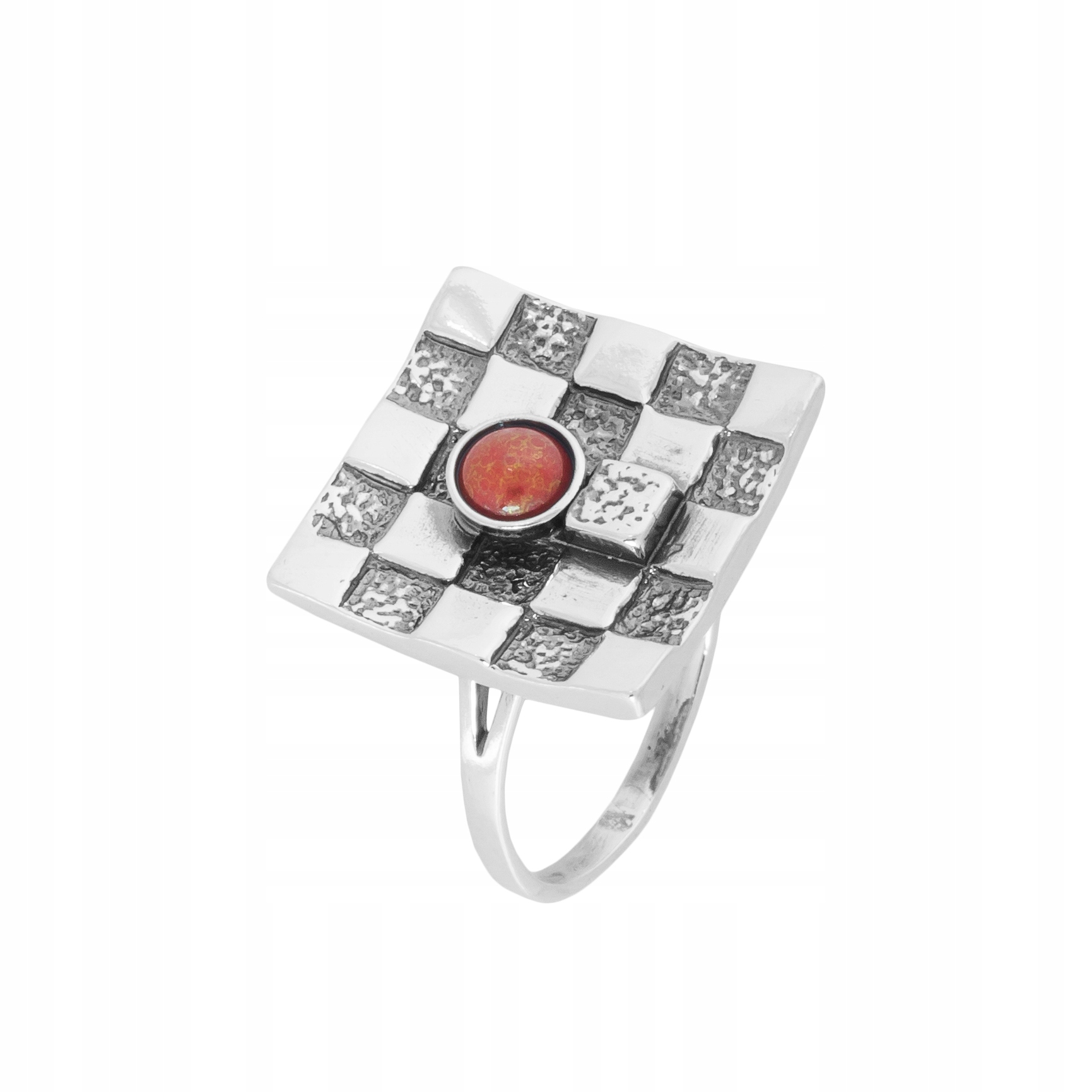 Prstýnek pr 925 Šachovnice Korál vel. 23