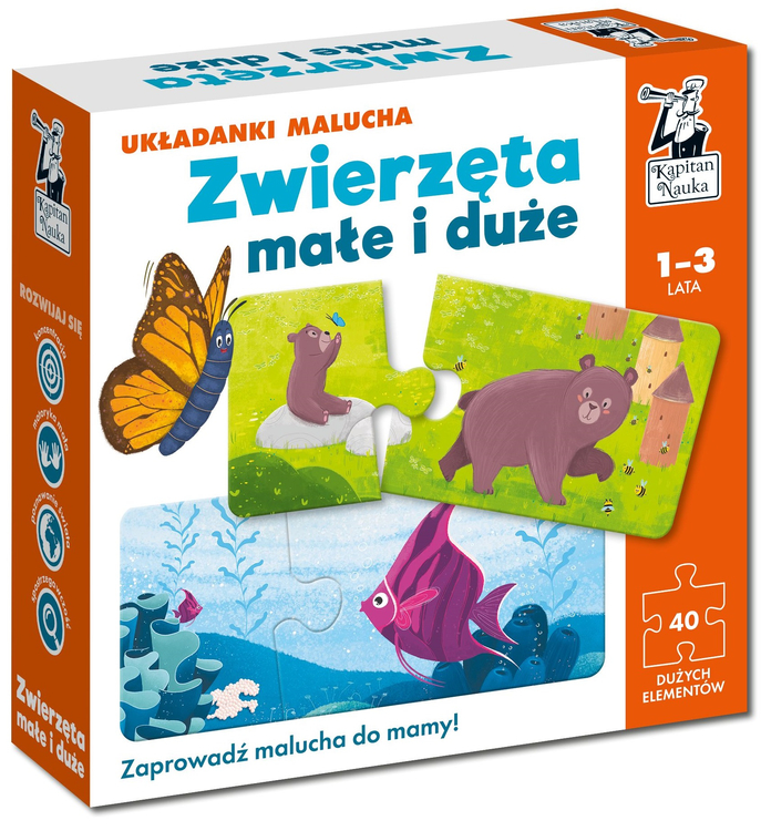 

Układanki Malucha Zwierzęta małe i duże 1-3 lata