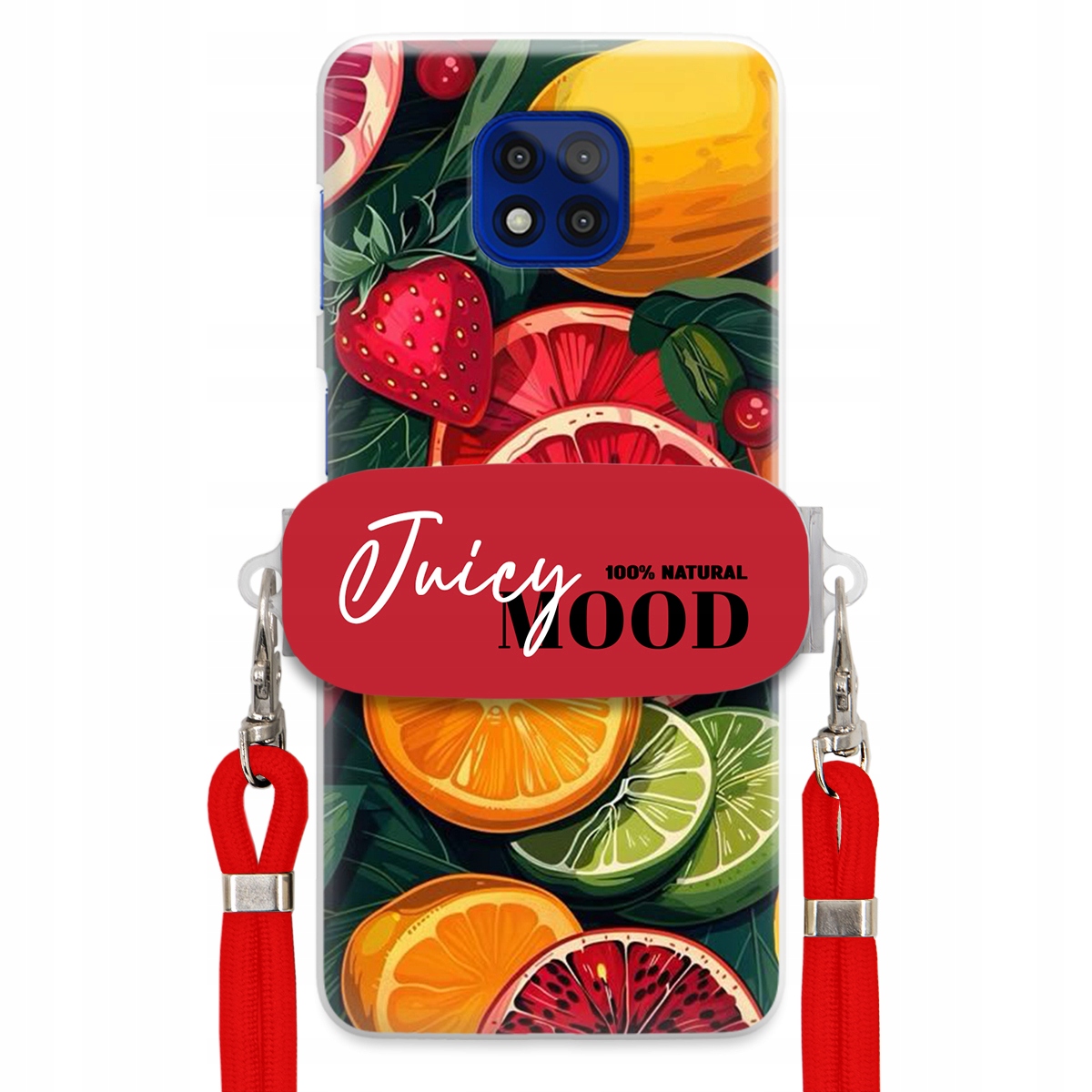 Puzdro pre Motorola G Power 2021 Červené vodítko držiak Juice Mood Módne