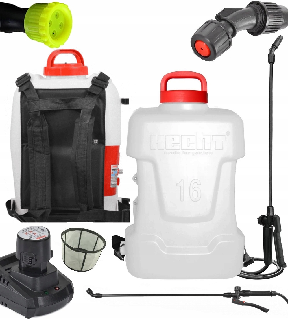 Opryskiwacz Spryskiwacz Plecakowy Akumulatorowy HECHT416ACCU Zbiornik 16L