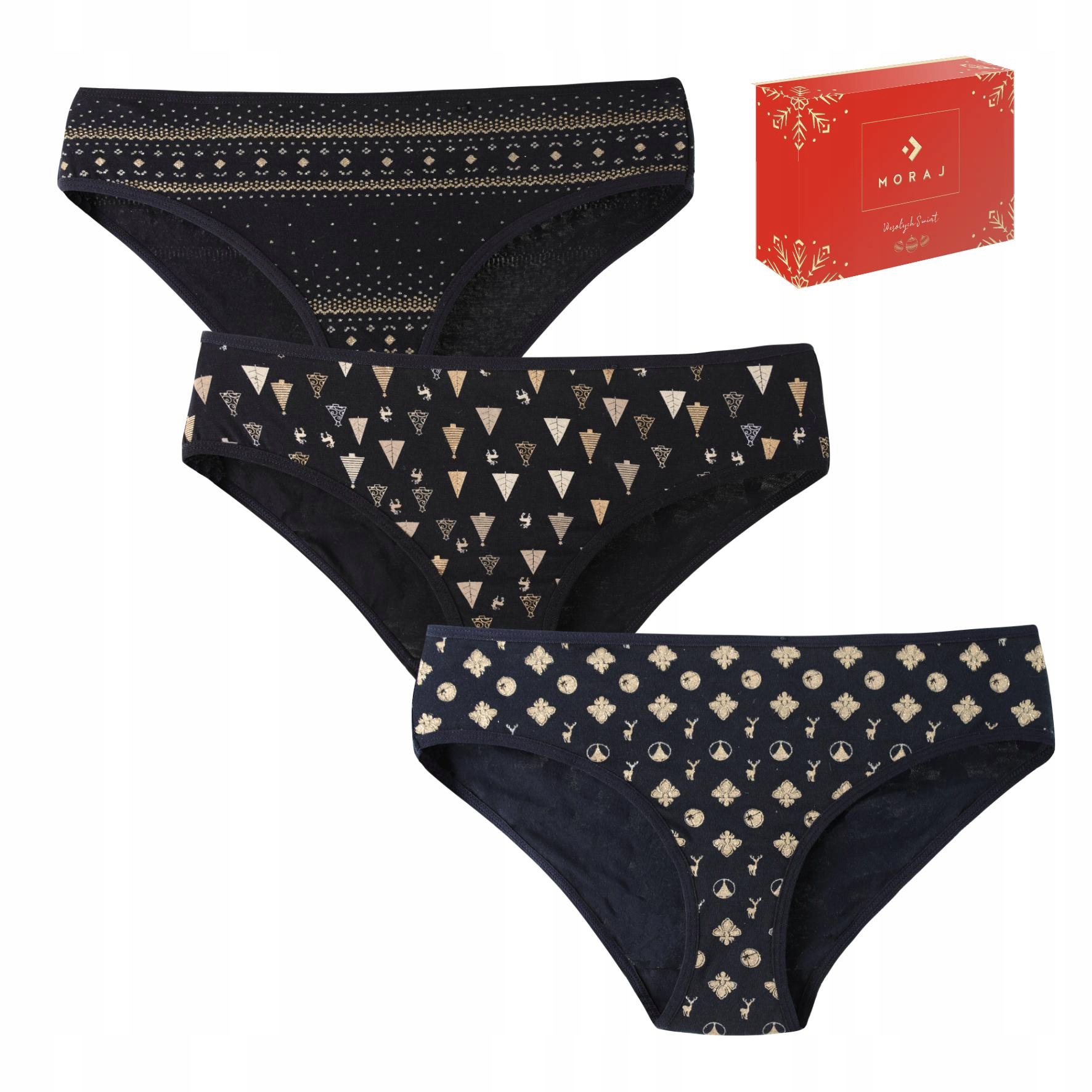 

3 Szt Figi Świąteczne Damskie Majtki XL