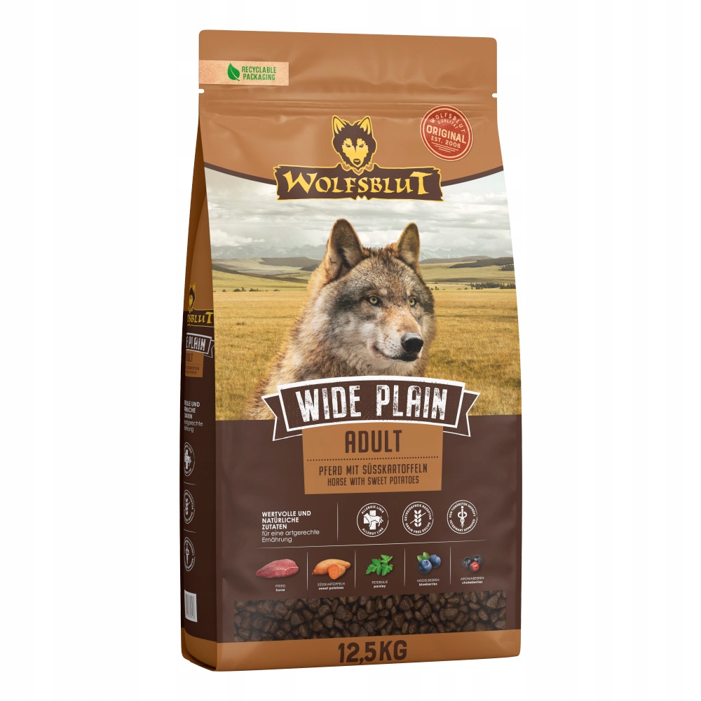 Wolfsblut Wide Plain Adult 12,5 kg konina i bataty