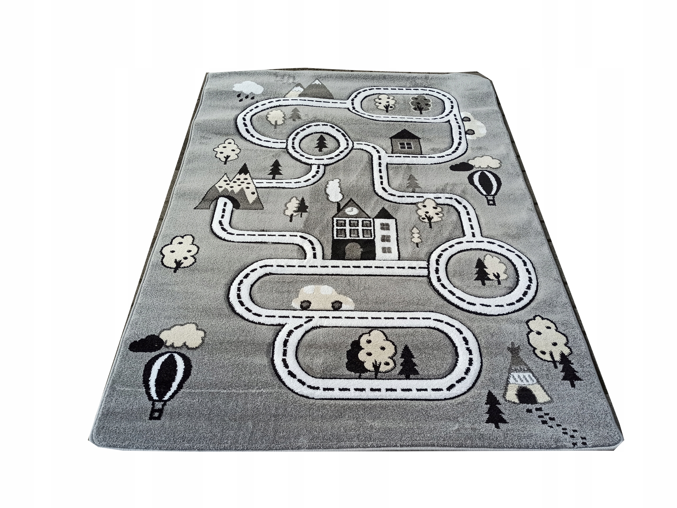 

Dywan Petit 120x170 Miasto Town Szare 3D