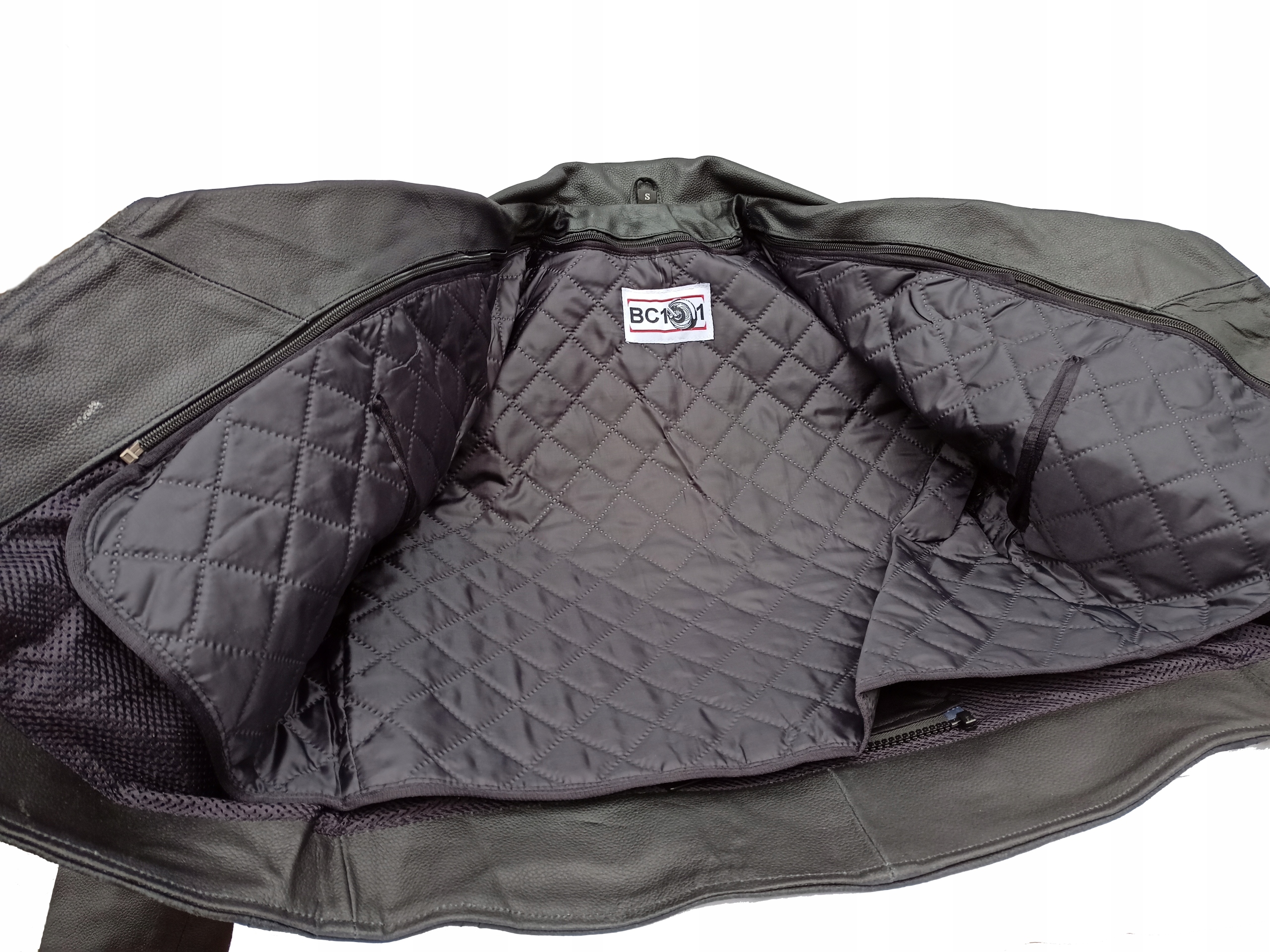 Ramoneska Motocyklowa Podpinka Masywna Skóra ! 2XL Materiał skóra