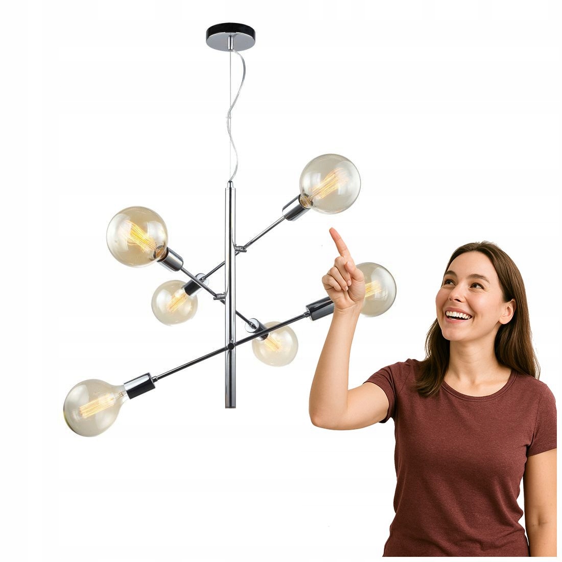 Závěsná lampa Madalyn MDM3582/6 Ch Italux
