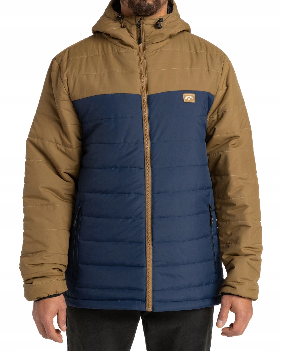 Billabong zateplená podzimní prošívaná pánská bunda s kapucí, velikost S