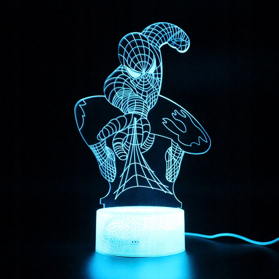 Lampka Nocna SPIDER-MAN 3D Led USB/BATERIE + PILOT Rodzaj lampka