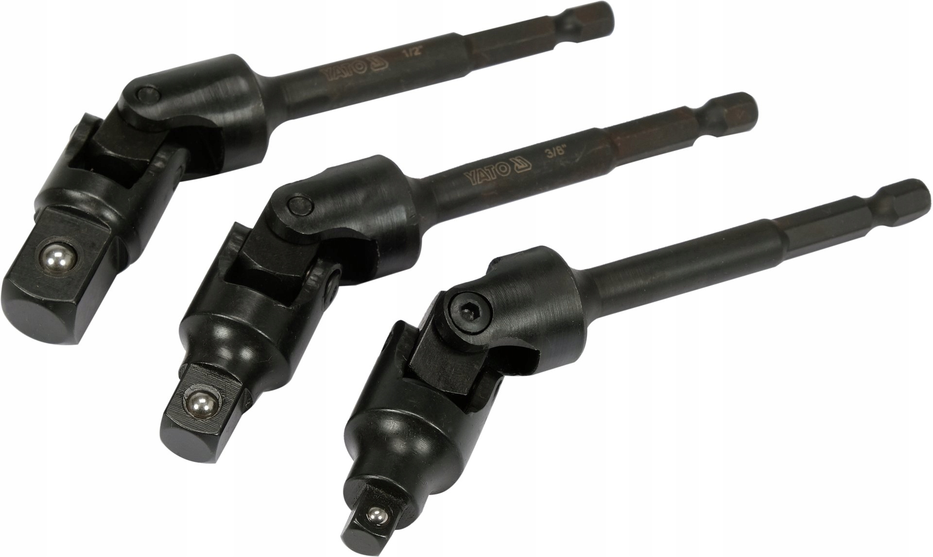 YATO ADAPTERY Z PRZEGUBEM NASADEK 1/4 3/8 1/2 3SZT