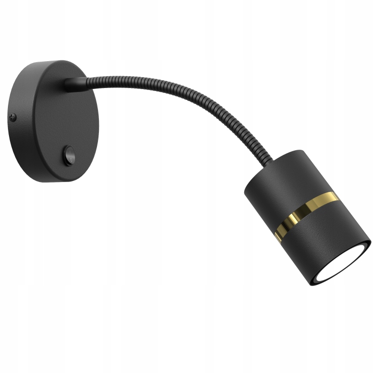 Nástěnná Lampa Aurora Gold Černá Nástěnná Lampa GU10 Černá Led Pro Čtení Spot