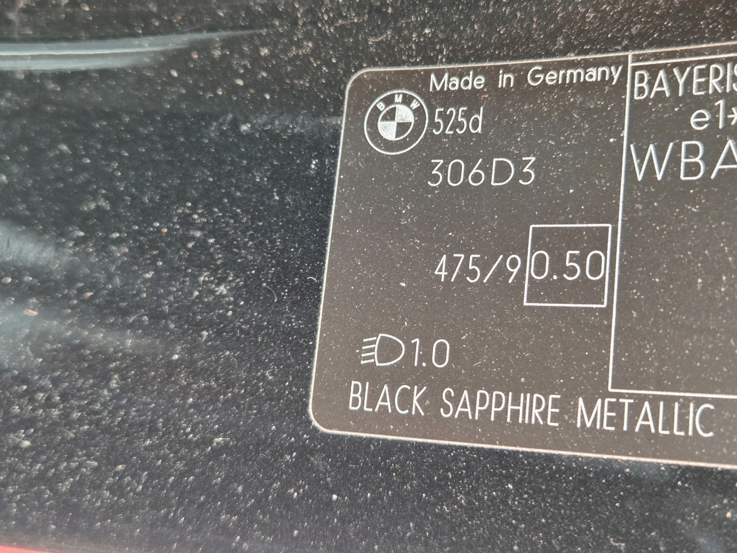 parafango sinistra anteriore BMW E60 E61 BLACK SAPPHIRE